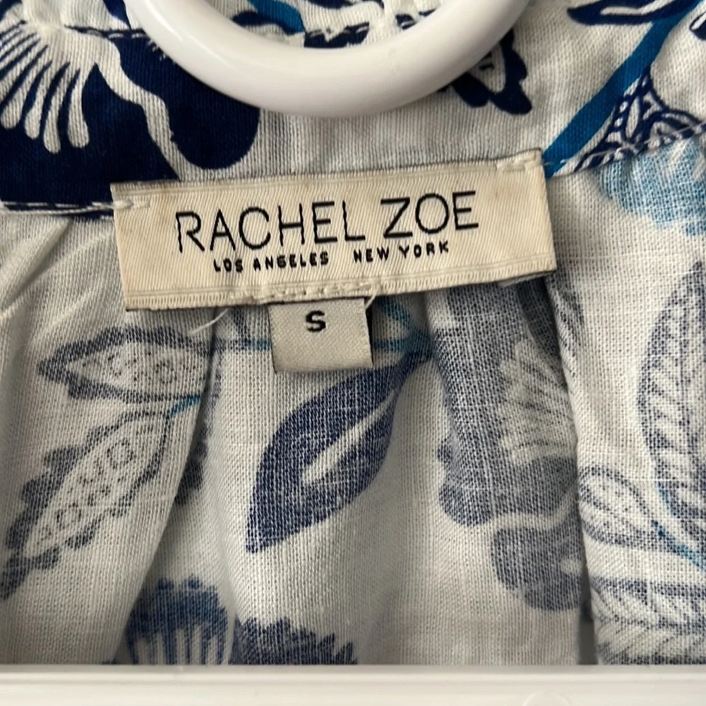 Rachel Zoe Blue and White Floral Top - Picture 3 of 4